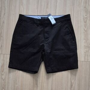 Tommy Hilfiger Black Flat Front Shorts